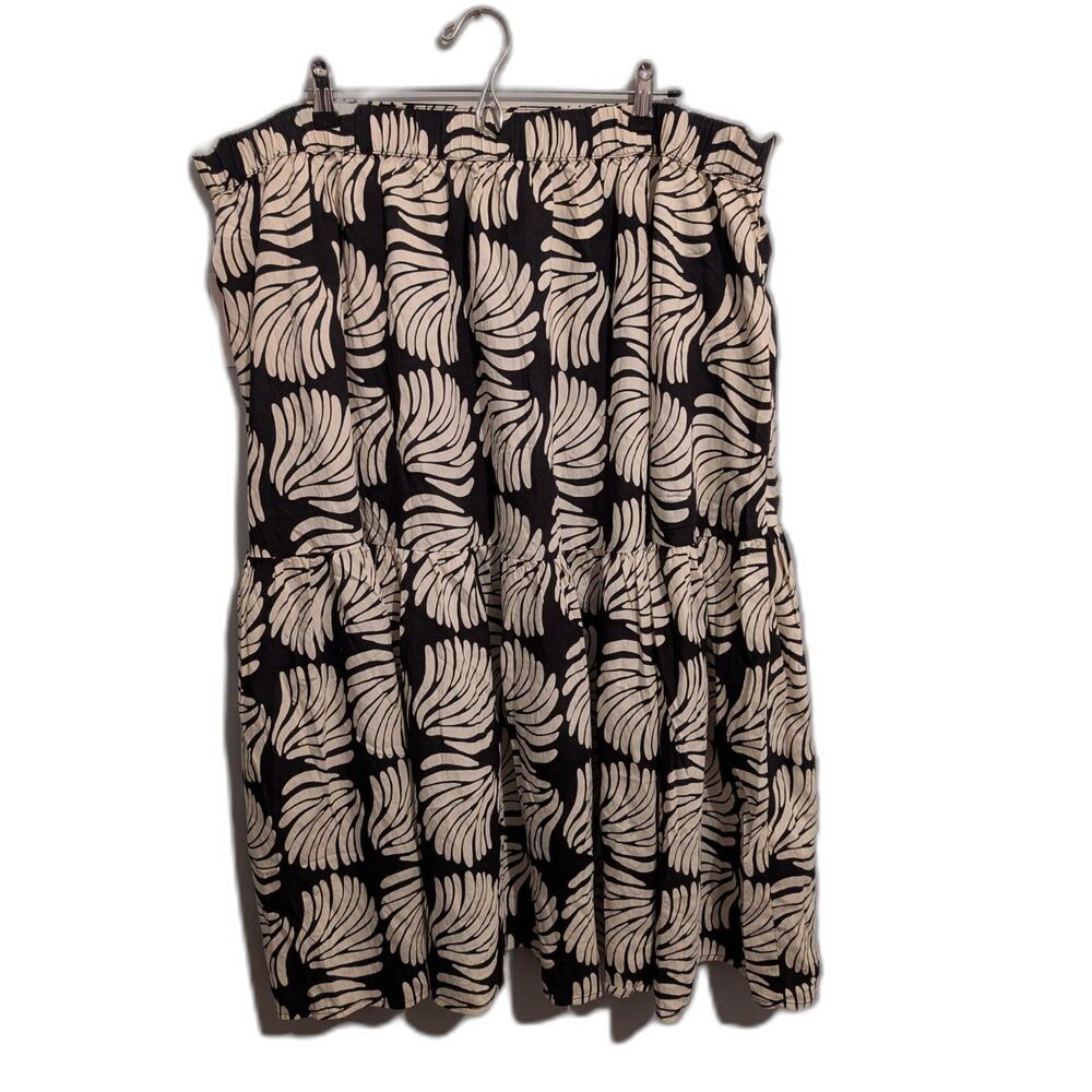 A New Day Black/Cream Maxi Skirt Size 2X - Picture 2 of 6